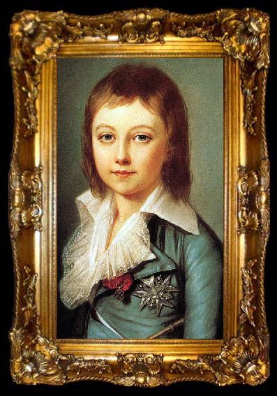 framed  Alexander Kucharsky Portrait of Dauphin Louis Charles of France, ta009-2